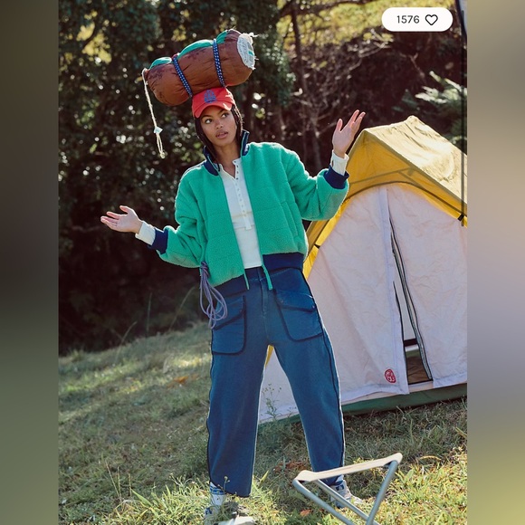 Free People Fleecy Sherpa Scrunchy Pippa Jacket, Various Sizes NWT - Picture 3 of 11